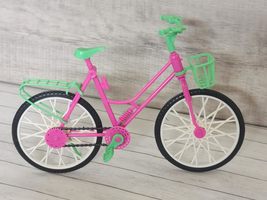 Pink and Green Fashion Doll Bike-for 11.5&quot; Dolls - £4.71 GBP