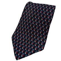 GianFranco Ruffini Navy Blue &amp; Burgundy Silk Tie Necktie Italy - $15.89