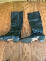BLACK VERO CUOLO BOOTS LEATHER SIZE 9 Made in Italy - £31.65 GBP
