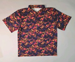 Obnoxious Golf Performance Skulls All Over Print Polo Golf Shirt Men’s S... - $425.81 MXN