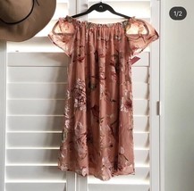 Xhiliration Women’s Velvet Off Shoulder Floral Dress /Size XS / NWT - $12.50