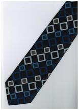 EDB16 Blue White Box Necktie - $19.99