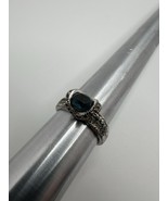 Vintage Avon Silver Blue Stone Ring Size 11 - $10.10