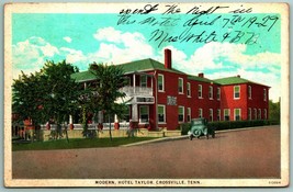 Modern Hotel Taylor Crossville Tennessee TN 1929 WB Postcard D14 - £5.87 GBP