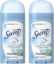 Secret Invisible Solid Antiperspirant Deodorant, Unscented - 2.6 oz - 2 pk - £22.32 GBP