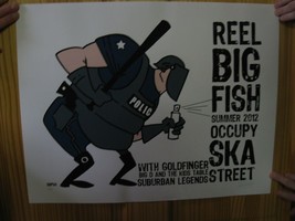 Reel Big Fish Poster Silk Screen Signed Numbered Occupy Ska Street Summer 2012 - £140.58 GBP