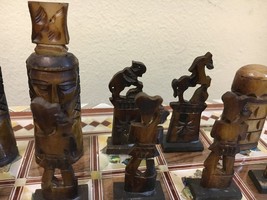 Handmade Chess Pieces Real Carving Camel Bone - $145.00