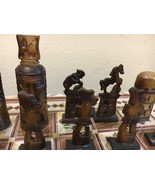 Handmade Chess Pieces Real Carving Camel Bone - $198.72 CAD