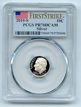 2019 S 10C Silver Roosevelt Dime PCGS PR70DCAM First Strike  20200086 - £23.58 GBP