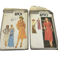 Vintage SIMPLICITY Printed Patterns 1978 Dress Uncut and Cut Size 10 &amp; 12 - £9.42 GBP