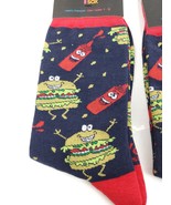 2 Pack Yo Sox Graphic Print Men&#39;s Crew Socks Burger Fast Food Size 7-12 - $24.61 CAD