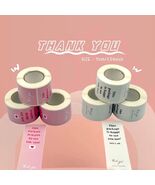200 Total Thank You Stickers 100-Pink&White 100-White&Black