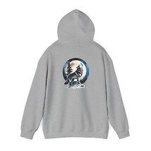 Howling Wolf Moon Hoodie - Unisex Pullover Sweatshirt (Back Design) - $38.62+