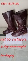 Medieval Leather Boots RENAISSANCE SCA Larp Fantasy Pirates Boots Mens |... - £59.61 GBP