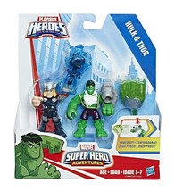 NEW SEALED 2016 Marvel Super Hero Adventures Thor + Hulk Action Figure Set - £17.89 GBP