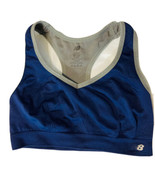 New Balance Woman Sz S Sports Bra Blue Gray Racerback Stretchy Lined Key... - $12.23 CAD
