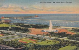 Grant Park Chicago Illinois IL Bird&#39;s Eye View Postcard A17 - £2.33 GBP