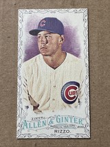 2016 Topps Allen &amp; Ginter&#39;s Mini Black Border Anthony Rizzo #260 Cubs - £14.14 GBP