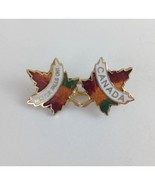 Vintage Nestor Falls Ontario Canada Fall Leaves Lapel Hat Pin - $8.42