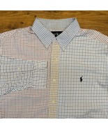 Vtg Polo Ralph Lauren XL Classic Fit Colorblock Plaid Dress Shirt Preppy... - £21.12 GBP