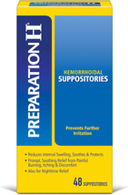PREPARATION H Hemorrhoid Symptom Treatment Suppositories, Burning, Itching and D - £40.33 GBP