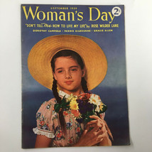 VTG Woman&#39;s Day Magazine September 1939 Don&#39;t Tell Me How Live My Life No Label - £15.13 GBP