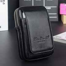 High Quality Men Genuine Leather Fanny Waist Coin Purse Pocket Belt Bum Pouch Fa - £23.29 GBP