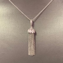 Diamond Tassel Pendant Chain Necklace 18k Gold 0.15 TCW Certified $3,950 111311 - £1,221.98 GBP