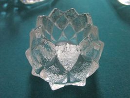 ORREFORS SWEEDEN Crystal VASE Candle Holder Paperweight Egg Etched Pick ... - $35.27+