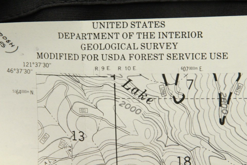 Packwood Lake WA Topographic Map 1985 USDA Forest Service Use 22" x 27" Item image 2