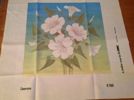 Embroidery Cloth DMC Printed Floral Liserons France Pastel Broder - £13.30 GBP