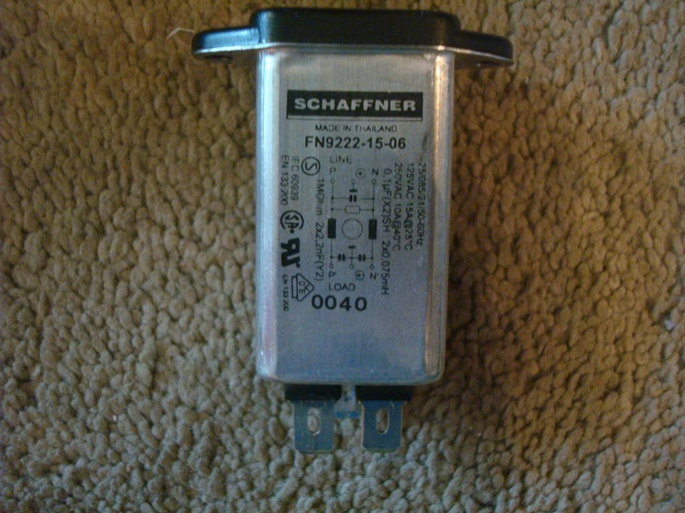 Schaffner Holder Receptacle 125 VAC  #- FN9222-15-06   MINT - $18.99