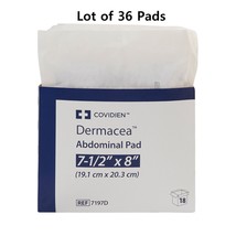 36 Ct. Abdominal Pads ABD Sterile 7-1/2&quot; X 8&quot; Dermacea Gauze Bandage Pad... - $602.71 MXN