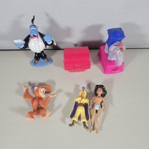 Aladdin Toy Lot of 6 Jasmine, Prince, Elephant, Abu, Genie, Chest Figures - £9.44 GBP