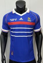 France 1998 Retro Soccer Jersey Zidane #10 Vintage World Cup Final Footb... - $45.00