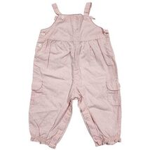 Carters Baby Girl Pink Floral Cotton Cargo Overalls Romper 9 Months VTG Y2K - $13.86