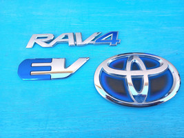 12-14 Rare  Toyota RAV4 EV Electric Vehicle  Rear Door Emblem Badge Name... - $179.99