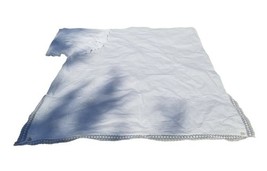 Vintage White Flat Sheet, Pillow Sham set Eyelet Trim Cottagecore 86&quot;x101&quot; - $64.35