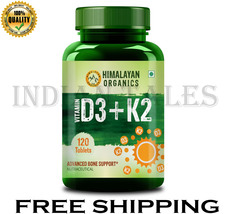 Himalayan Organics Plant Based 600iU Supplement Vitamin D3 &amp;K2 120 Veg C... - $28.99