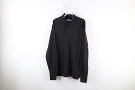 Vtg 90s Ralph Lauren Mens L Spell Out Block Letter Wool Knit Henley Sweater USA - £79.09 GBP