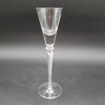 Beautiful Vintage Bohemian Tall Air Twist Stem Cordial Toasting Clear Glass - $14.84