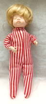 MCM Sleeping Baby Elf Rubber Plastic Vinyl Face Soft Body Christmas Pijamas 12&quot; - £25.63 GBP