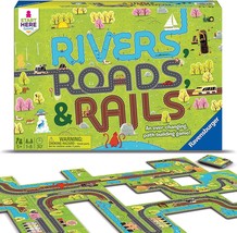 Rivers, Roads &amp; Rails An Ever-Changing Path Building Game Ravensburger B... - £24.91 GBP