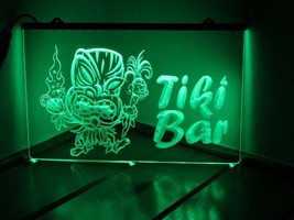 Tiki Bar LED Neon Light Sign Hang Signs Wall Home Decor Bar Pub Club Glowing - £21.10 GBP+