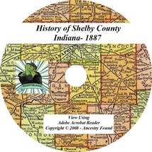 1887 History &amp; Genealogy of SHELBY County Indiana IN - £4.69 GBP