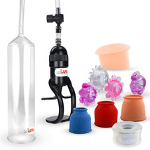 LeLuv Penis Pump EasyOp Zgrip with 3 Sleeves, Clear, Donut and Jelly Rings - £27.93 GBP