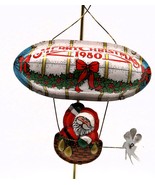 Vintage 1980 Santa in Merry Christmas tin Blimp Hallmark Keepsake Santas... - $222.74 MXN