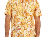 Club Room Men&#39;s Short-Sleeve Elevated Beach Palms Shirt Desert Sun-Small - $22.99