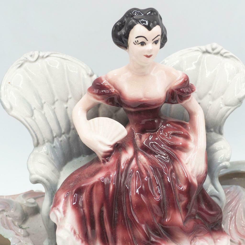 Figurina Lane & Co.Victorian Lady per Fiori Los Angeles California Ceramiche Vtg - $136.45