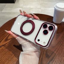 Generic Case for iPhone Air (Color: WineRed) Clear Magnetic Silicone Rin... - $46.29